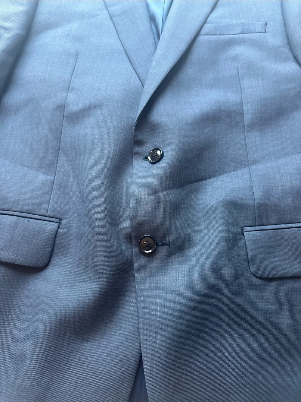 Calvin Klein Men's Navy Two-Button Sport Coat 100% Wool  Slim Fit